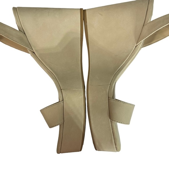 NWOB Nude Antonio Melani Madelle Nubuck Leather Wedge Strappy Sandals - Picture 5 of 12
